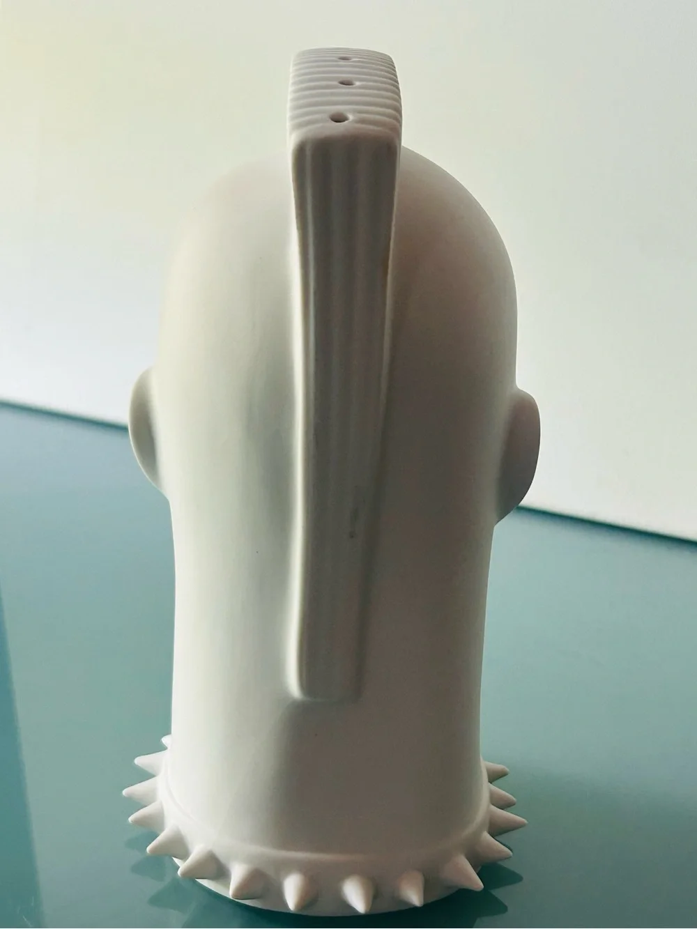 Jonathan Adler Mohawk Lollipop Holder White Porcelain Punk Rock Head Home. Decor